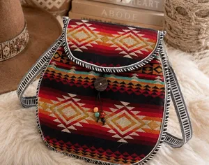 Boho Southwestern Aztec Shoulder Bag Purse Multicolor Medium multicolor thumbnail 1