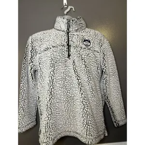 Uconn Huskies Sweatshirt Womens Medium Gray Basketball Sherpa Boxercraft thumbnail 3