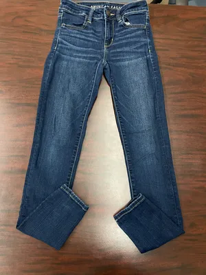 American Eagle Next Level Stretch Dark Wash Jeggings Size 0 Denim Jeans thumbnail 1