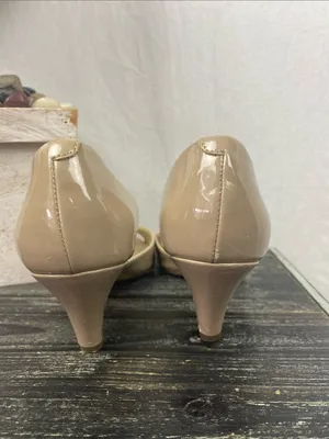 Bandolino Tan Nude Slip On Kitten Heel Square Toe Shoes 7 thumbnail 3