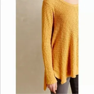 Left of Center Butter‎ Yellow Asymmetrical Long Sleeve Top thumbnail 3