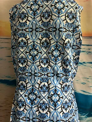 The Limited Women’s Blue & White Floral Sleeveless Printed A-Line Dress 14 thumbnail 10