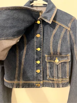 NWT Acler Valleybrook Jean Jacket Dark Indigo Blue Cropped Size US 2 * thumbnail 4