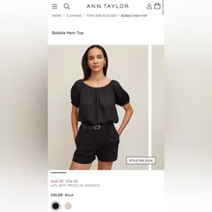 Ann Taylor Black Blouse thumbnail 2