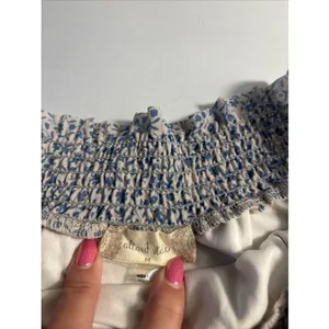 NWT Altar'd State Blue Floral Tiered Mini Skirt Size‎ Medium Cottage Fairy thumbnail 2
