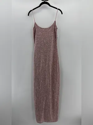 Lovers & Friends Bria Sequin Maxi Dress Baby Pink thumbnail 6