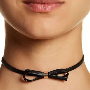new ๑ aso TV’s Riverdale ๑ Leather Bow Choker ๑ Black Gold ๑ 2 Ways to Wear ๑ thumbnail 1