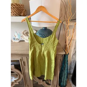 Reformation Belma Linen Dress Womens in Green Size 8 thumbnail 5