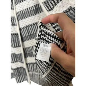 Talbots Cardigan Sweater Womens Small‎ Black White Striped Zip Up Knit thumbnail 7