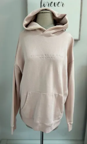 Abercrombie & Fitch Soft A&F Fleece Relaxed Hoodie in Light Pink thumbnail 1