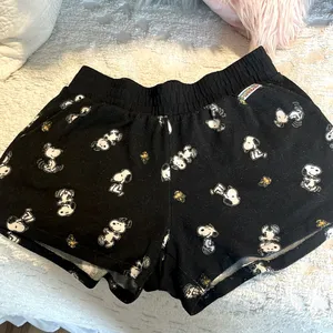 Snoopy Pajama Shorts Black thumbnail 2