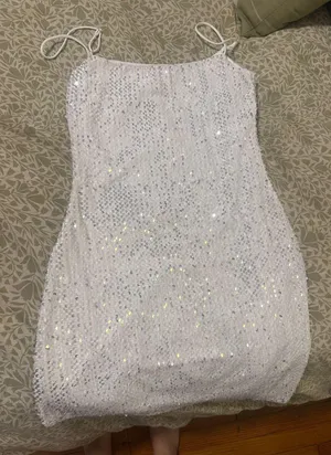 Lucy in the Sky White sequin dress thumbnail 1
