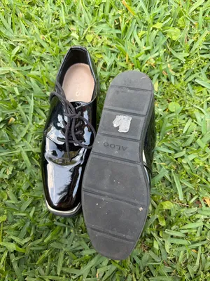ALDO Sevrradia Black Patent Platform Oxford Loafers Size 7 Chunky Academia thumbnail 3