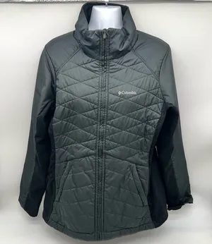 Columbia Women's Y2K Dark Black with a Hint of Green Utility Jacket-Size M thumbnail 1