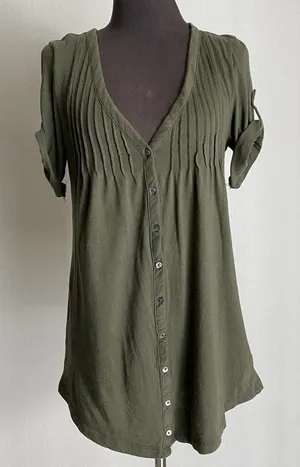 Old Navy sz S green  boho blouse‎ thumbnail 1