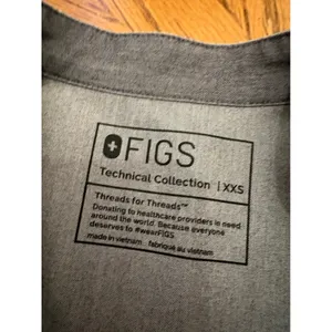 FIGS Rafaela Scrub Top Womens XXS Graphite Grey Mandarin Collar WXXSW1003 thumbnail 5