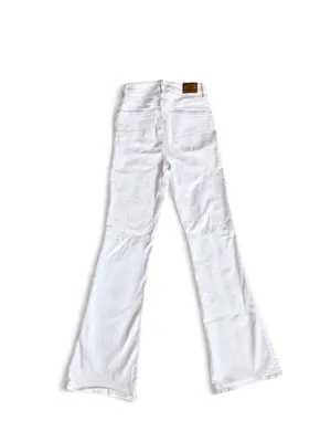 American Eagle High Rise White Flare Jeans thumbnail 4