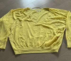We the free free people yellow waffle long sleeve Small thumbnail 1