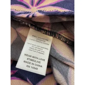 Electric & Rose Purple Geometric Floral V-Neck Smocked Maxi Dress Pockets L thumbnail 5