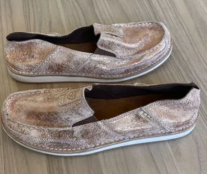 Ariat Tan Leather Slip-On Shoe thumbnail 1
