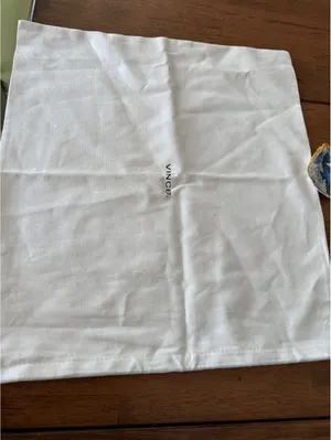 Vince White Cotton Dust Bag with Drawstring Closure thumbnail 5