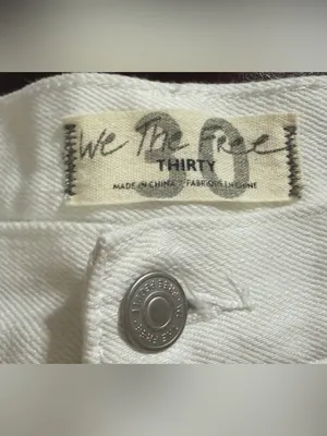 Free People We the Free Loving Good Vibrations Distressed white Shorts size 30 thumbnail 7