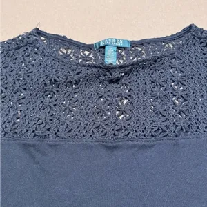 Lauren Ralph Lauren Women’s cap-sleeve black knit top thumbnail 5
