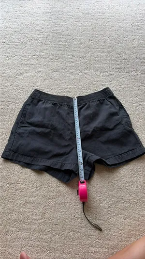 Aritzia Wilfred Free Black Cotton Linen Shorts Size M thumbnail 5