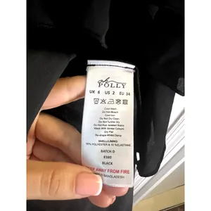 Oh Polly Diletta Ruffle-Trim Strapless Gown Maxi Dress in Black Size 2 New thumbnail 9