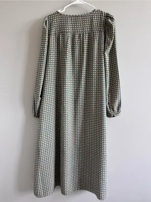 Ann‎ Taylor Geometric Print Midi Dress Large Long Sleeve Boho thumbnail 3