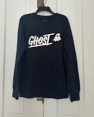 Ghost Energy x SPORTIQE Navy Blue Oversized Crewneck Sweater Size L thumbnail 1