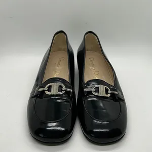 Christian Dior Authentic Black Leather Buckle Loafer Dress Shoes **Sz 36/Sz 6** thumbnail 2