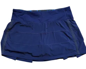 Lululemon‎ Pace Setter Skirt Blue Pleated Running Tennis Skort Women Size 6 thumbnail 1