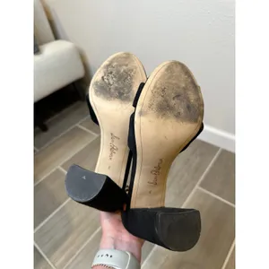 Sam‎ Edelman Black Suede Block Heel Ankle Strap Sandals Size 8 thumbnail 5