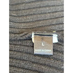 Black Ribbed Knit Mini Skirt Stretch Bodycon Pull On Size Large thumbnail 6