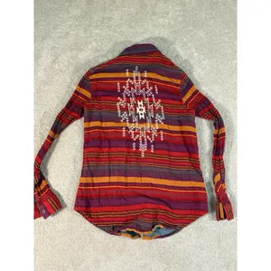 Rock and Roll Cowgirl‎ Western Shirt Aztec Print Womens S Southwestern thumbnail 6