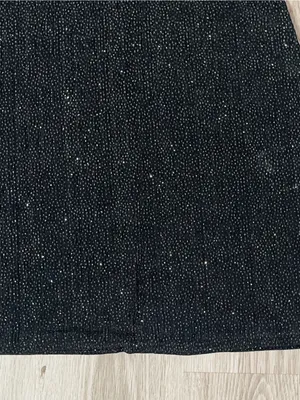 Vintage Y2K Little Black Sparkle Dress Sz XS Slinky Glitter Formal Wedding Guest thumbnail 6