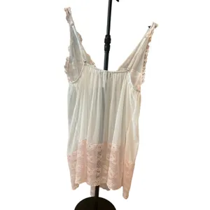 Victorias Secret Cream and Peach Babydoll Size Large Lace Nightgown Dress thumbnail 2