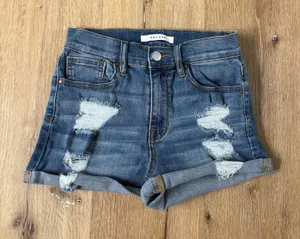 Pacsun High Rise Distressed Jean Shorts thumbnail 1