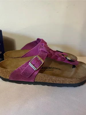 Birkenstock Gizeh Purple Braided Thong Sandals 36 US size ladies 5 thumbnail 5