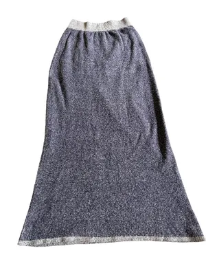 Moth Anthropologie Cotton Wool Blend Maxi Skirt Pull-On Purple Stretch Sz Small thumbnail 1
