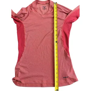 Patagonia Shirt Women’s Small Red Capilene Base Layer V Neck Long Sleeve Trail thumbnail 7