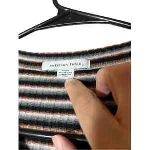 American Eagle Brown Stripped Knit‎ Dress Size Medium thumbnail 6