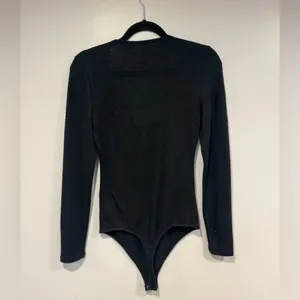 Black Abercrombie‎ and Fitch square neck soft bodysuit thumbnail 3