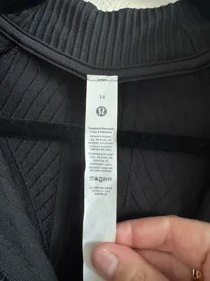 Lululemon Rest Less Cropped Half Zip 14 Aerial Current Black / Black thumbnail 4