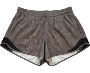 Lululemon Tracker Short V 4" Heathered Grey Running Shorts Womens 6 Tall thumbnail 1