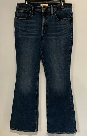 Madewell Dark Wash Skinny Flare Jeans Size 31 High Rise Non Ripped #782 thumbnail 1