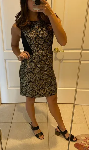 Gold and Black Dress thumbnail 1