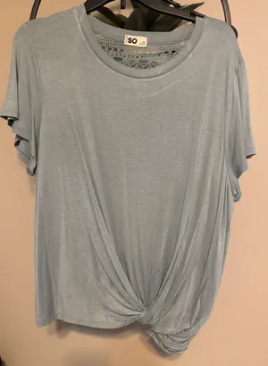 Mudd Top short sleeve knotted top thumbnail 1