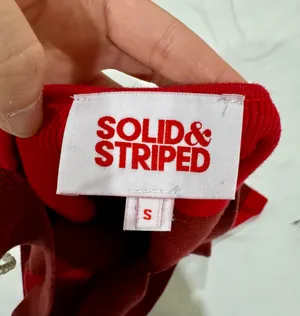 Solid & Striped The Marissa Colorblock Mini Dress Red Burgundy (Size S)⁠ thumbnail 7